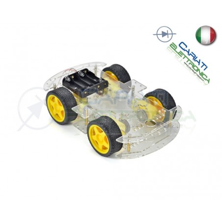 KIT Robot Car chassis piattaforma shield Arduino Pic 4 Ruote