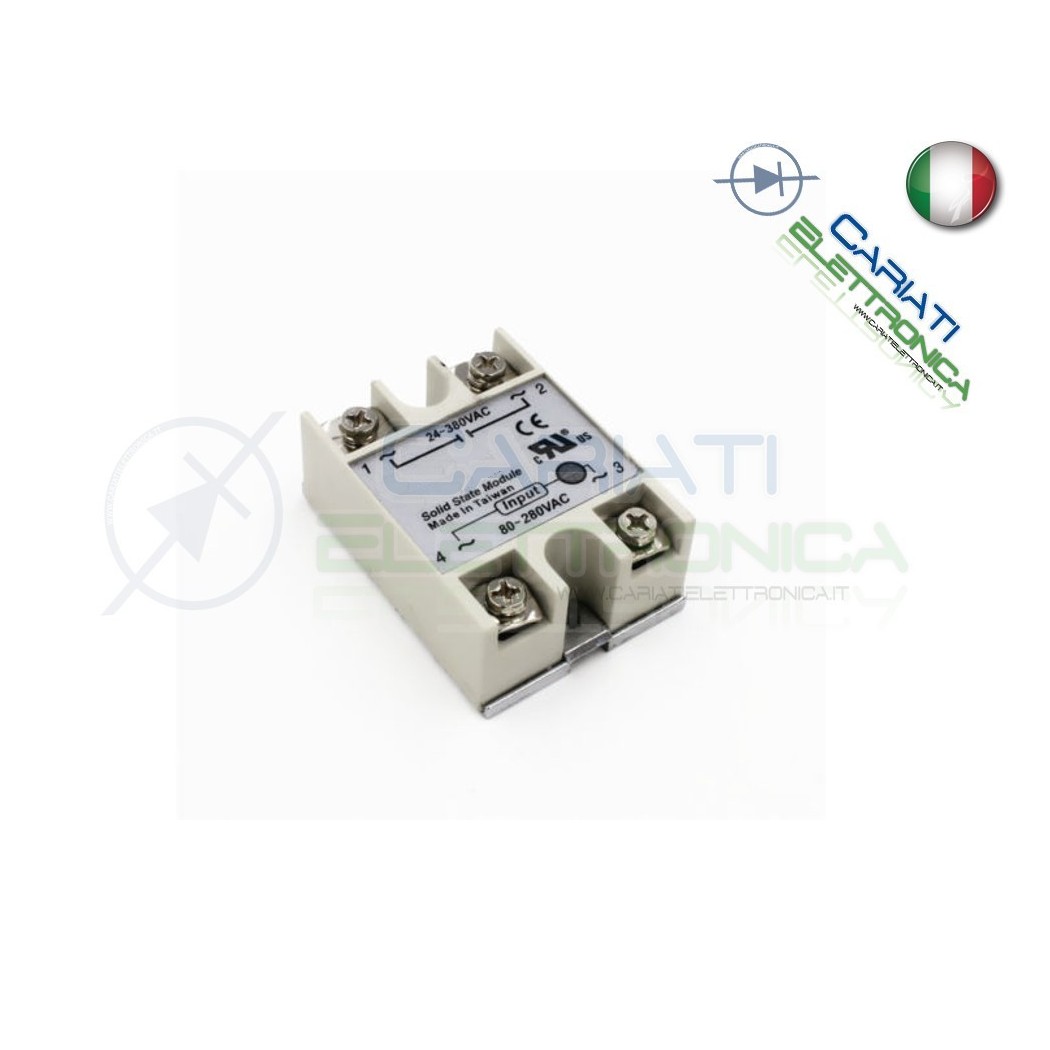 Relè Statico 10A 80-280Vac 24-380Vac SSR-10 AA Stato Solido Relay