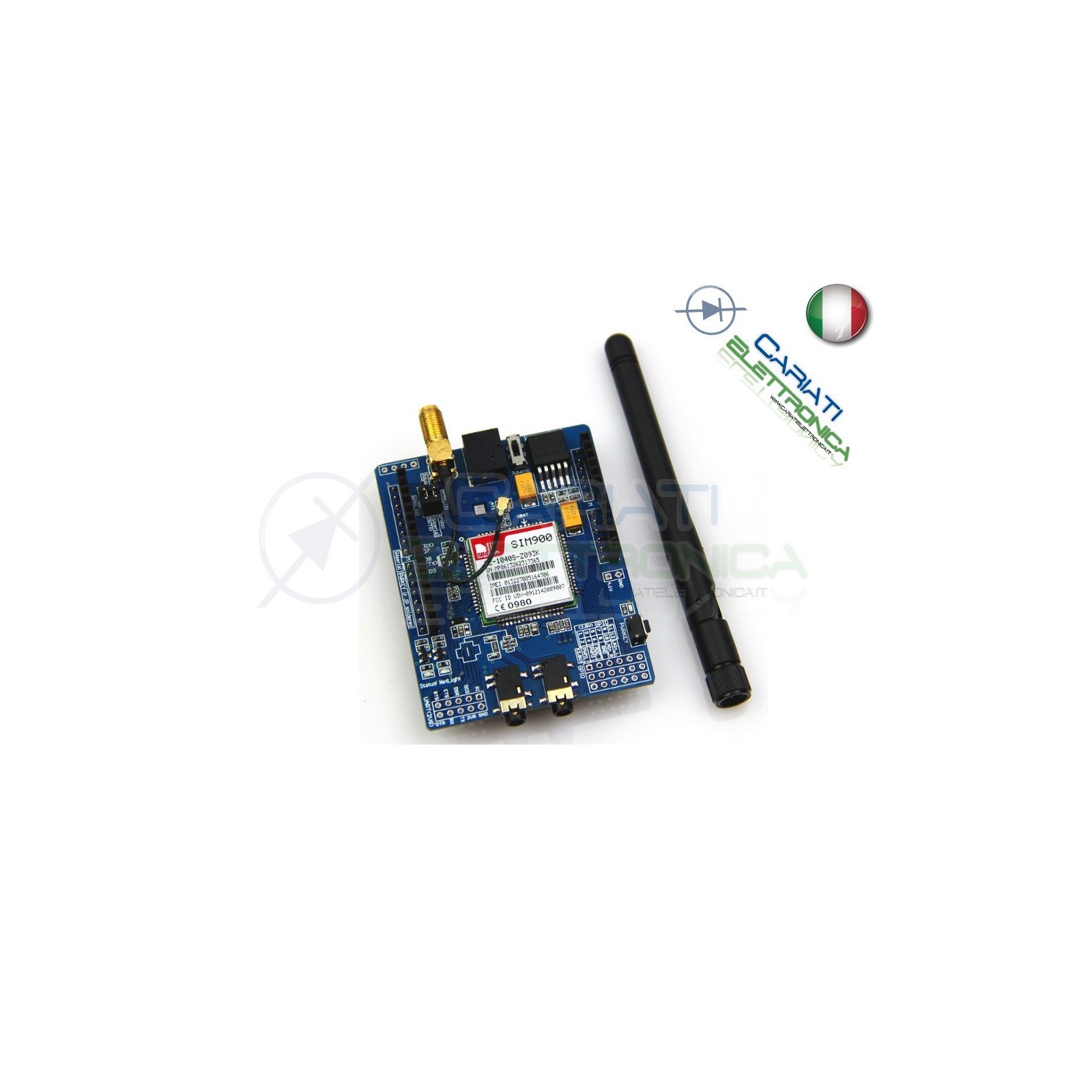 Shield GSM per Arduino completo di antenna SIM900 GPRS