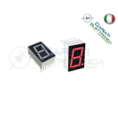 1 Pezzo Display 0.56" 19mm 7 Segmenti Rosso Anodo Comune
