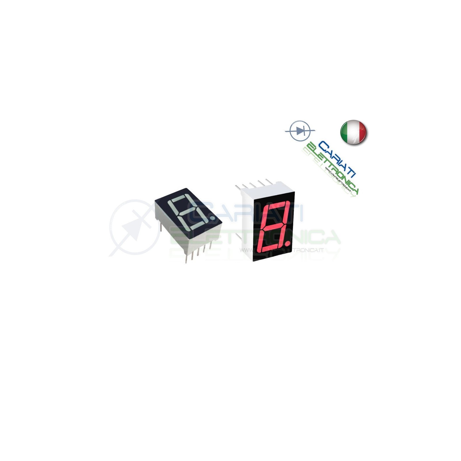 1 Pezzo Display 0.56" 19mm 7 Segmenti Rosso Catodo Comune Generico