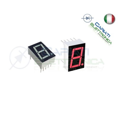1 Pezzo Display 0.56" 19mm 7 Segmenti Rosso Catodo ComuneGenerico