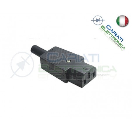 CONNETTORE ALIMENTAZIONE AC SPINA 10A FEMMINA VOLANTE