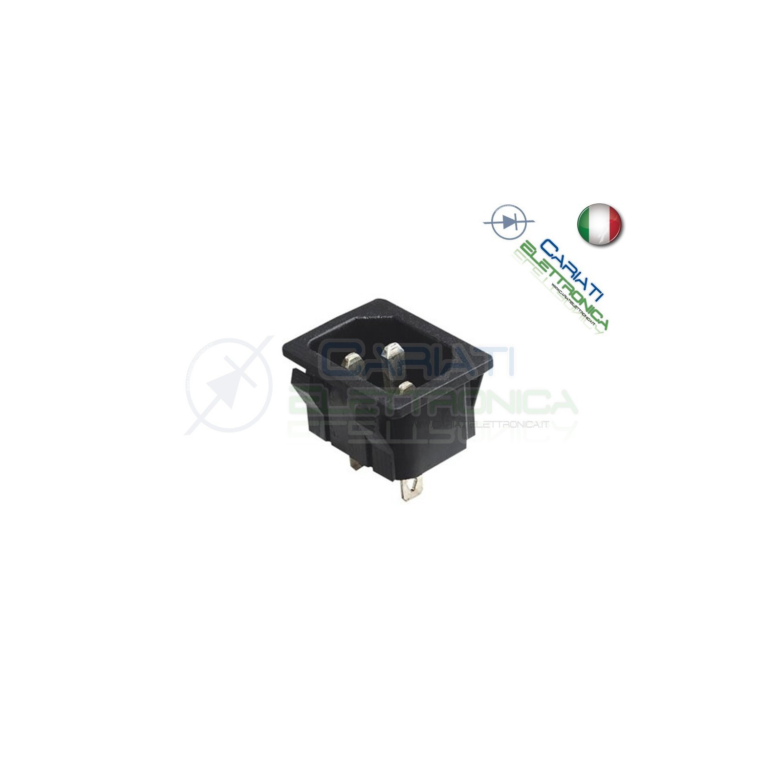 CONNETTORE ALIMENTAZIONE AC SPINA 10A MASCHIO