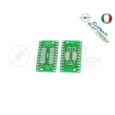 1 Pezzo Adattatore Basetta Test PCB SOP24 SO24 SOIC24 SMD a DIP24Generico