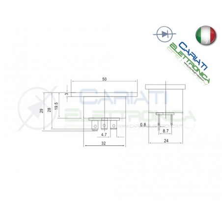 Presa alimentazione ac da pannello 250V 10A femmina connettore spinaGenerico