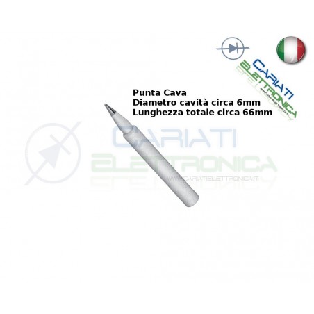 Punta Di Ricambio Cava da 6mm per Saldatore Stilo StazioneGenerico