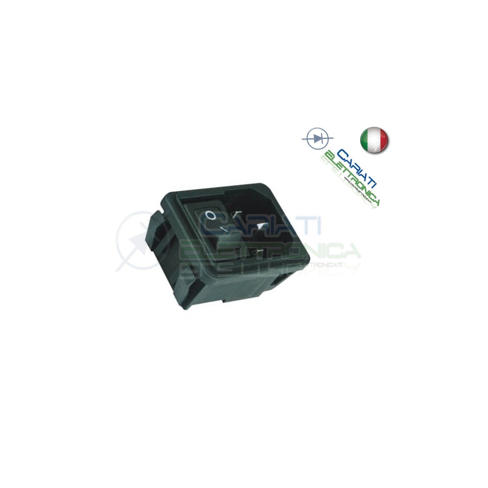 CONNETTORE ALIMENTAZIONE AC SPINA 10A CON INTERRUTTORE