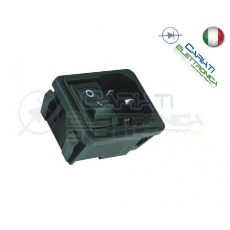 CONNETTORE ALIMENTAZIONE AC SPINA 10A CON INTERRUTTORE