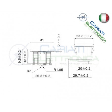 CONNETTORE ALIMENTAZIONE AC SPINA 10A MASCHIO DA PCB