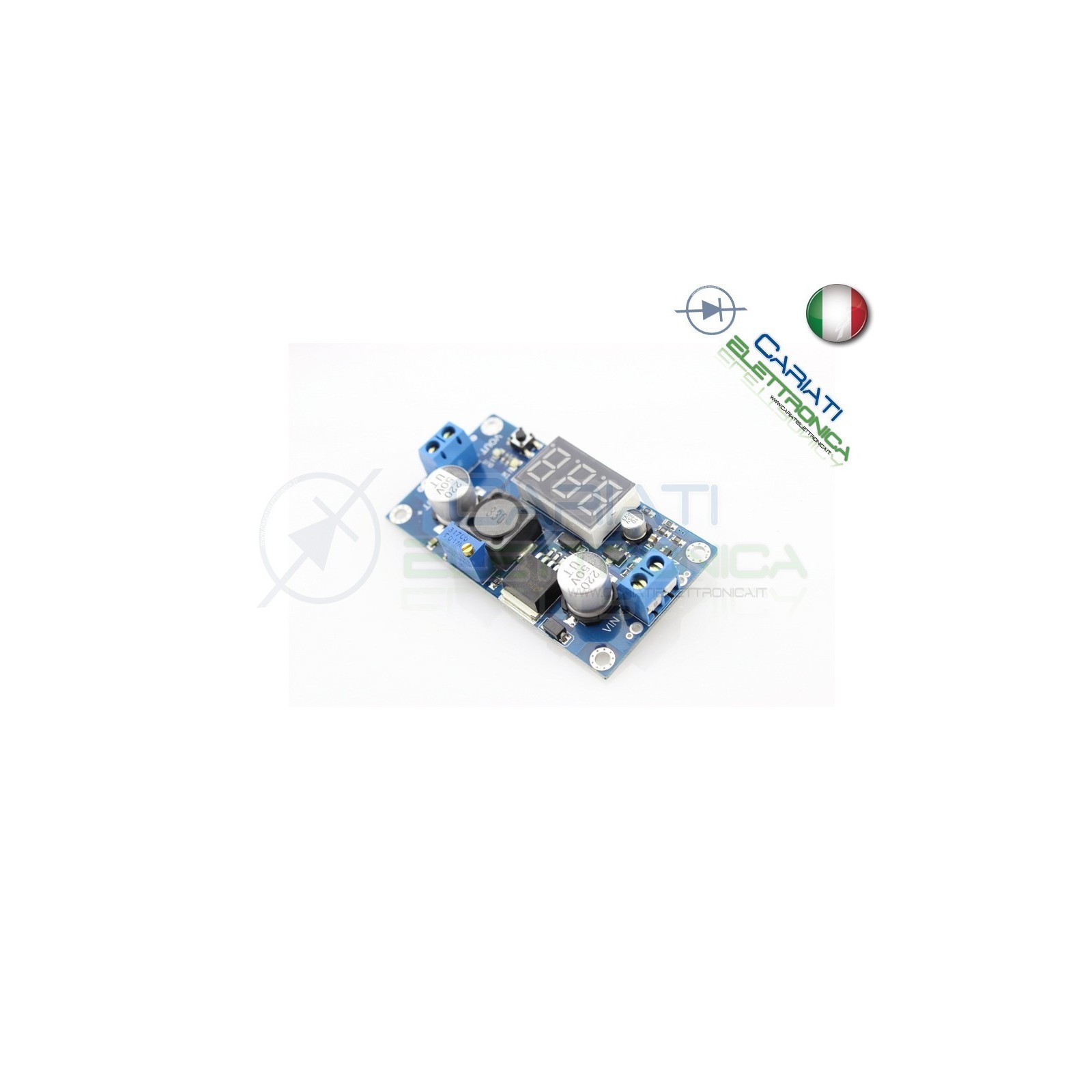 Convertitore regolabile STEP UP 3A DC DC XL6009 con VoltometroGenerico