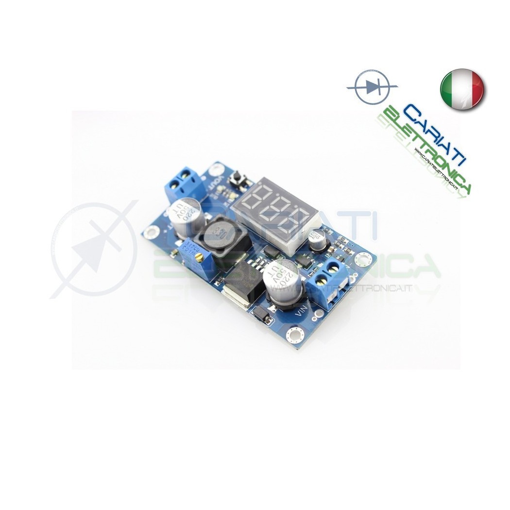 Convertitore regolabile STEP UP 3A DC DC XL6009 con VoltometroGenerico