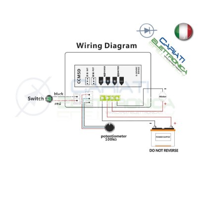 PWM Driver Motore Dimmer REGOLATORE di velocità giri 8A 6V 12V 24V con Display