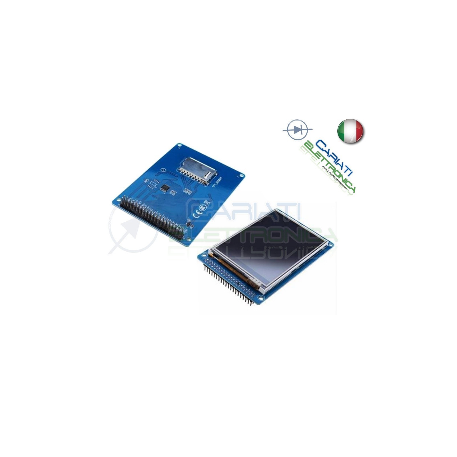 Display LCD colori Touchscreen TFT 3,2' 240X320 Arduino Raspberry PIC