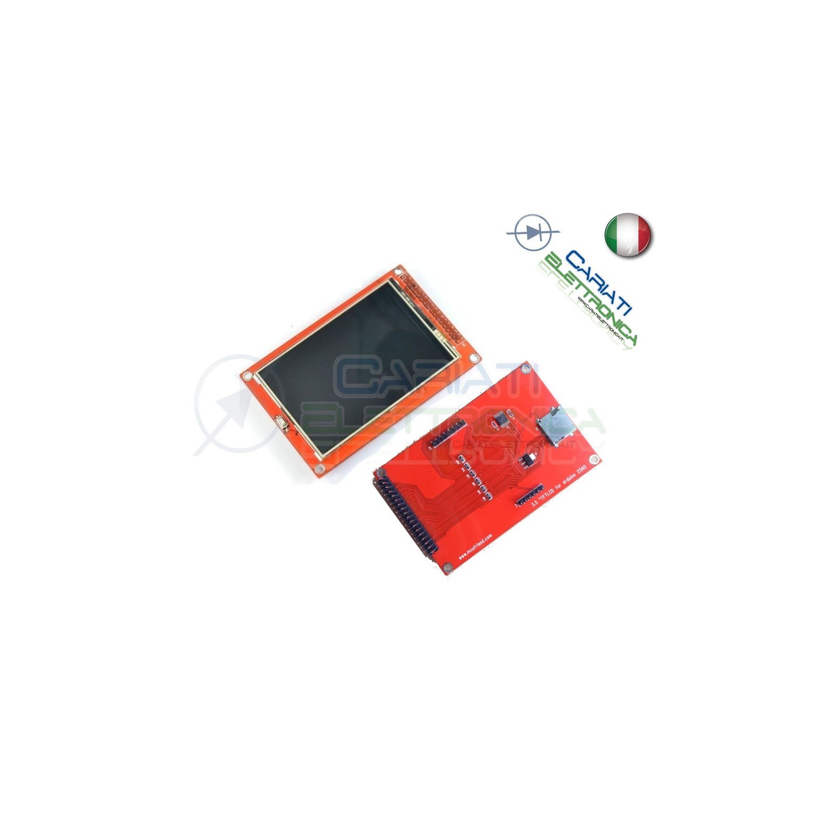 Display lcd grafico a colori 400X270 3.6 TFT con touch screen per Arduino Mega