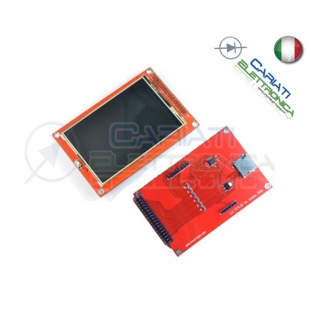 Display lcd grafico a colori 400X270 3.6 TFT con touch screen per Arduino Mega