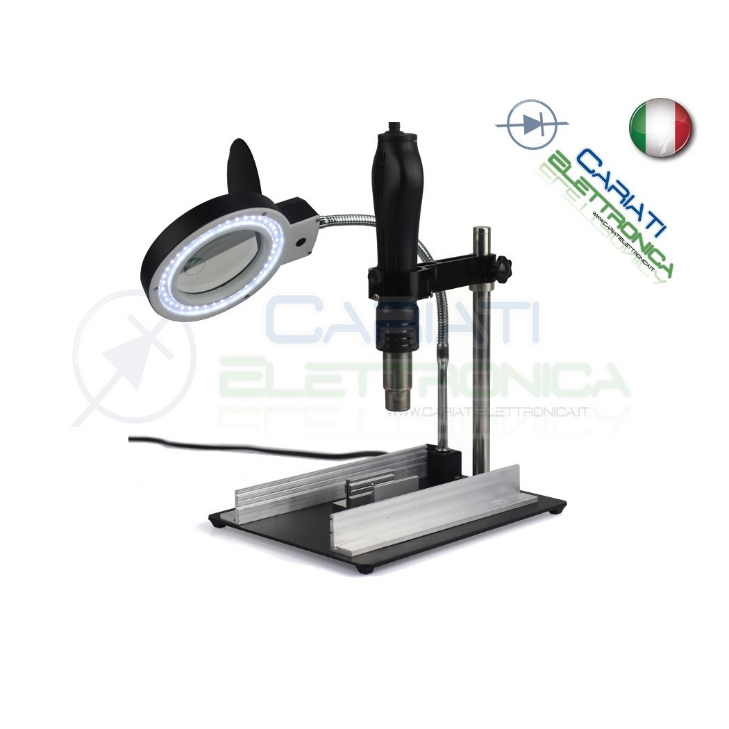 SUPPORTO STAFFA ARIA CALDA CON SUPPORTO PCB LENTE D'INGRANZIMENTO E LAMPADA