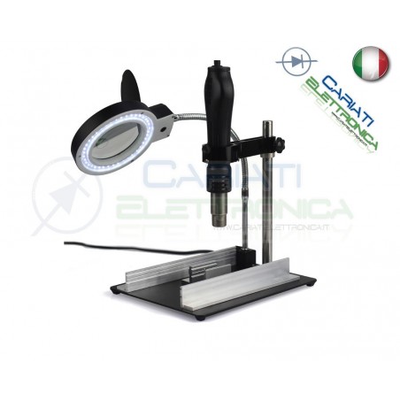 SUPPORTO STAFFA ARIA CALDA CON SUPPORTO PCB LENTE D'INGRANZIMENTO E LAMPADA