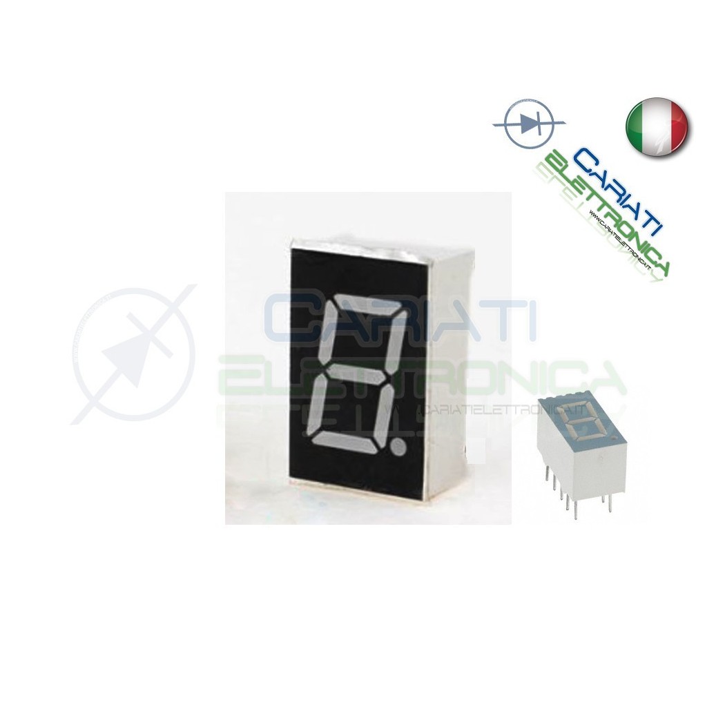Display 0.36" 9.14mm 7 Segmenti Rosso Catodo Comune