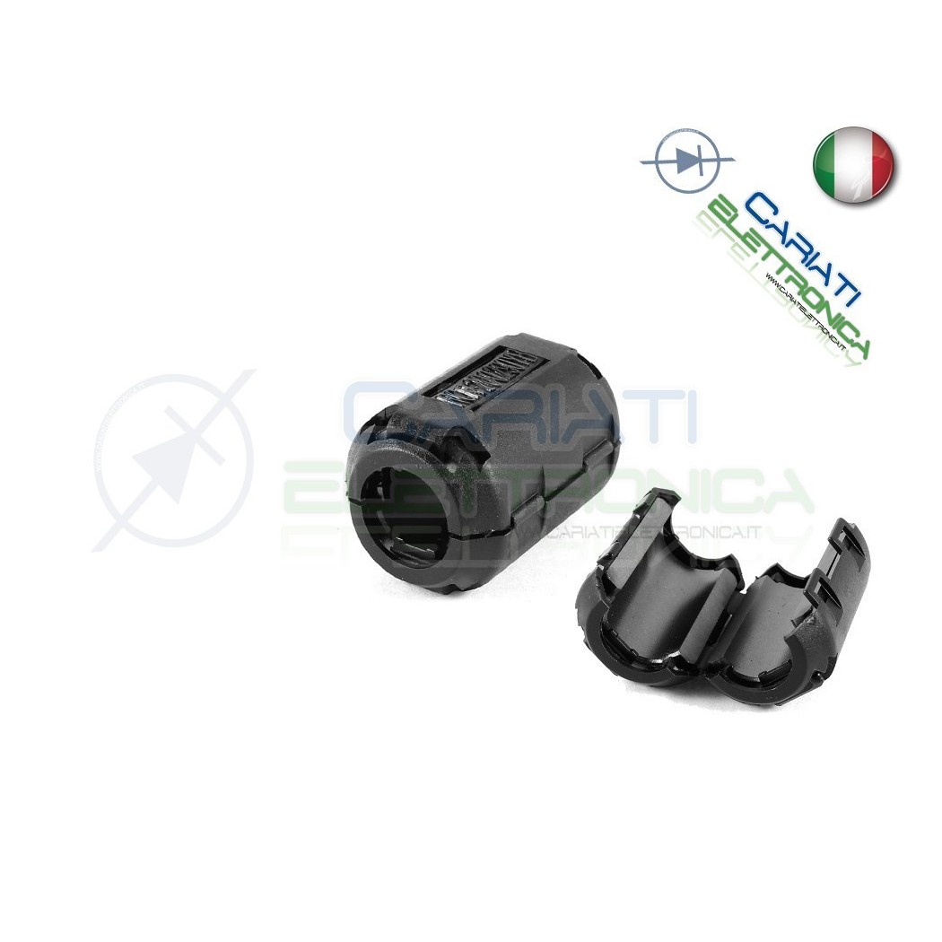 FILTRO FERRITE NERO PER CAVI ELIMINA INTERFERENZE DIAMETRO 13 mm