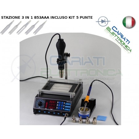 STAZIONE SALDANTE DISSALDANTE SALDATORE STAGNO Modelo 853AAA 3 IN 1Guangzhou Yihua Electronic Equipment Co.,Ltd.