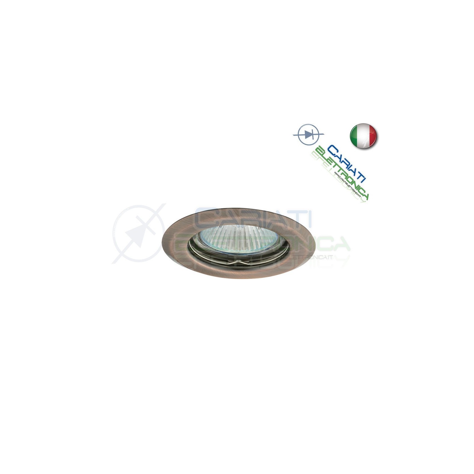 PORTAFARETTO DA INCASSO FISSO PER FARETTO GU10 MR16 LED COLORE RAMEKanlux