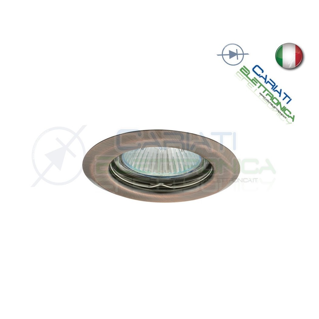 PORTAFARETTO DA INCASSO FISSO PER FARETTO GU10 MR16 LED COLORE RAMEKanlux
