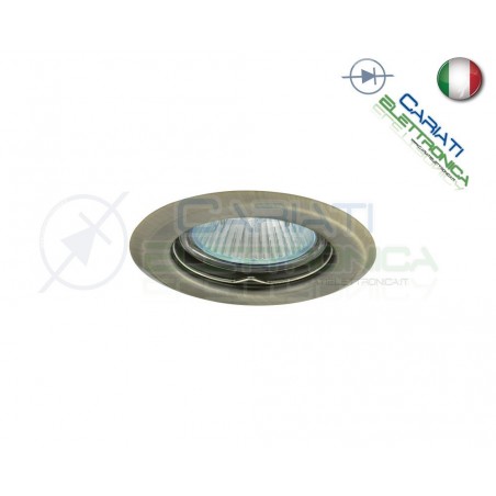 PORTAFARETTO DA INCASSO FISSO PER FARETTO GU10 MR16 LED COLORE BRONZOKanlux