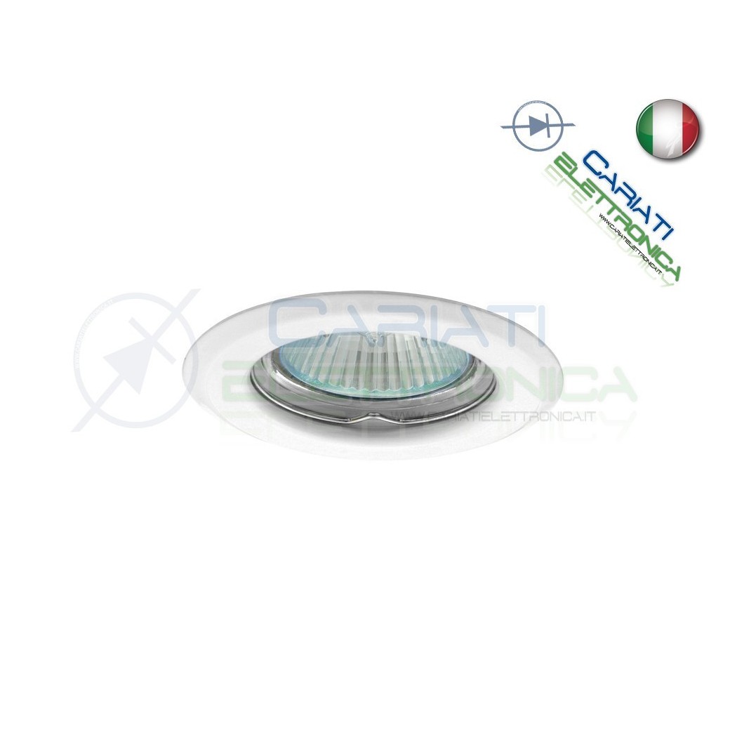 PORTAFARETTO DA INCASSO FISSO PER FARETTO GU10 MR16 LED COLORE BIANCOKanlux