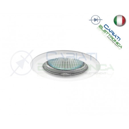 PORTAFARETTO DA INCASSO FISSO PER FARETTO GU10 MR16 LED COLORE BIANCOKanlux