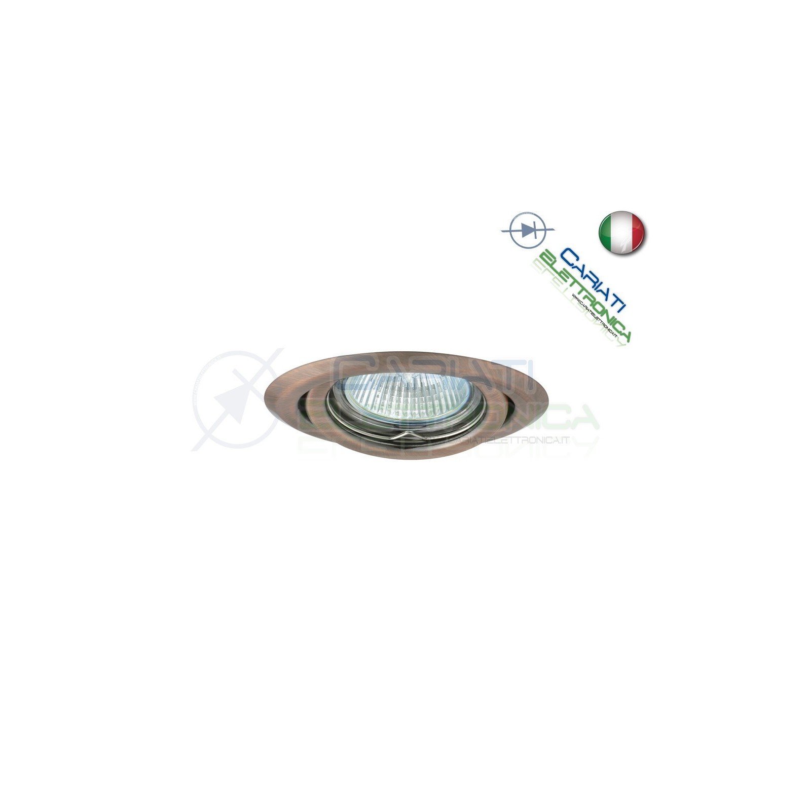 PORTAFARETTO DA INCASSO MOBILE PER FARETTO GU10 MR16 LED COLORE RAMEKanlux