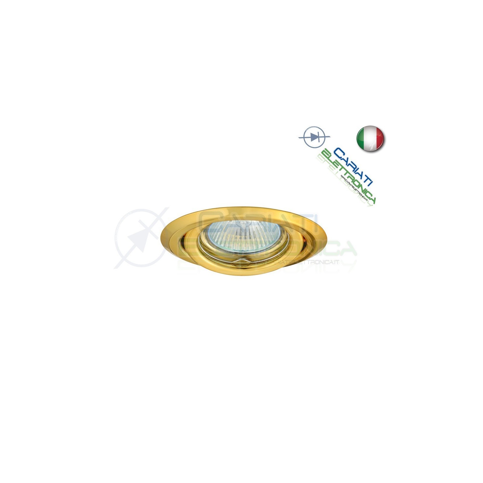 PORTAFARETTO DA INCASSO MOBILE PER FARETTO GU10 MR16 LED COLORE OROKanlux