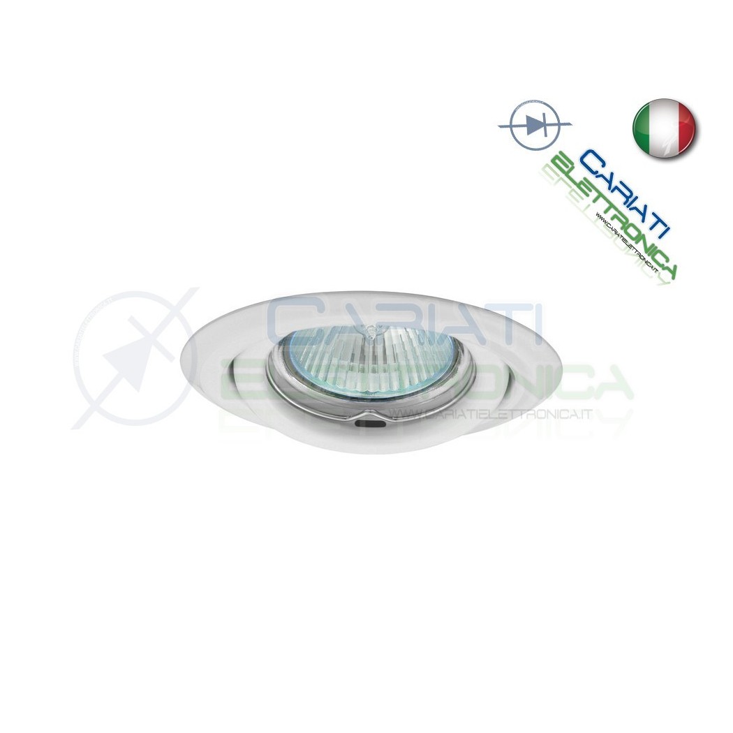 PORTAFARETTO DA INCASSO MOBILE PER FARETTO GU10 MR16 LED COLORE BIANCOKanlux