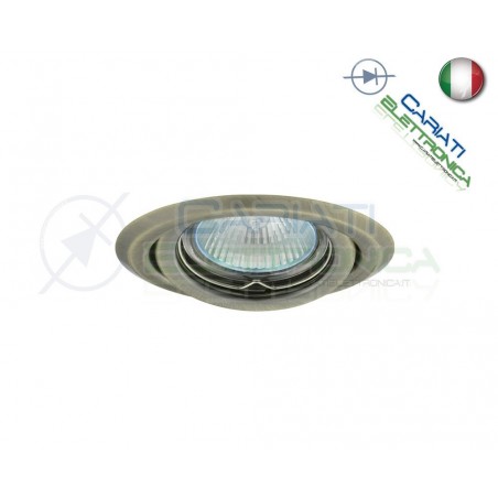 PORTAFARETTO DA INCASSO MOBILE PER FARETTO GU10 MR16 LED COLORE BRONZOKanlux