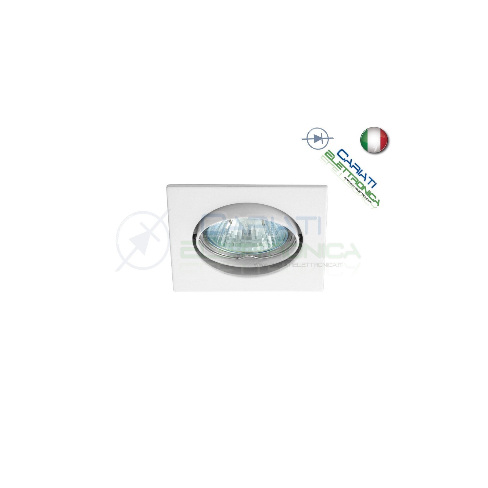 PORTAFARETTO DA INCASSO MOBILE PER FARETTO GU10 MR16 LED COLORE BIANCOKanlux