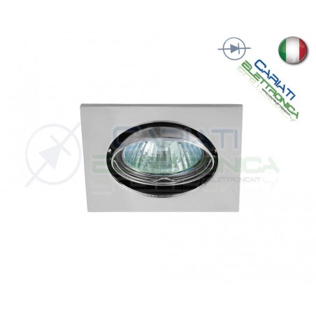 PORTAFARETTO DA INCASSO MOBILE PER FARETTO GU10 MR16 LED COLORE CROMATOKanlux