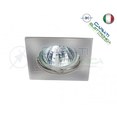 PORTAFARETTO DA INCASSO FISSO PER FARETTO GU10 MR16 LED COLORE CROMATOKanlux