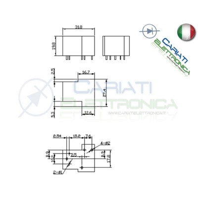Relay Relè 12V Dc 30A Circuito Stampato Pcb SLA-12VDC-SL-C SLASongle