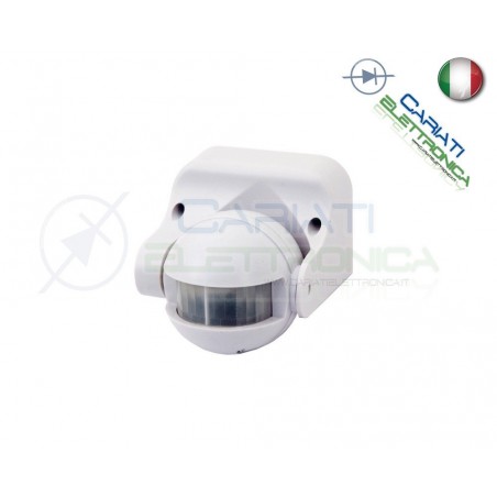 Rilevatore Sensore di Movimento da Parete Luce PIR a 180 ° accensione Luce