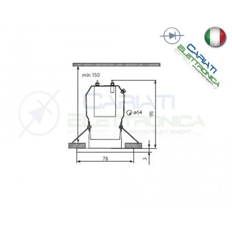 PORTAFARETTO DA INCASSO FISSO PER FARETTO E14Kanlux