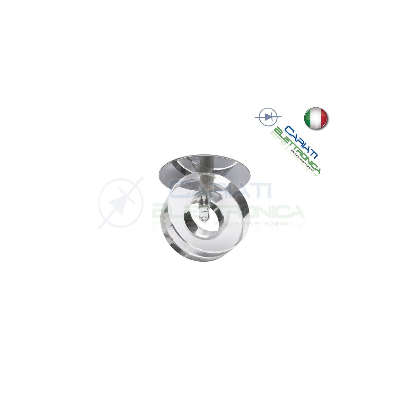 PORTALAMPADA DECORATIVO CROMATO CON ATTACCO G4 JCKanlux