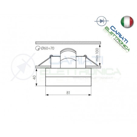 PORTALAMPADA DECORATIVO CROMATO CON ATTACCO GY6.35 JCKanlux