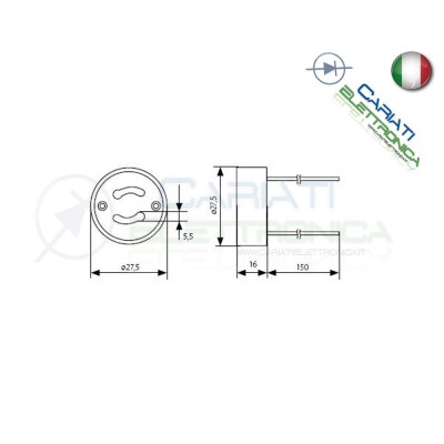 10 PEZZI PORTALAMPADA ATTACCO LAMPADA SUPPORTO GU10 IN CERAMICAGenerico