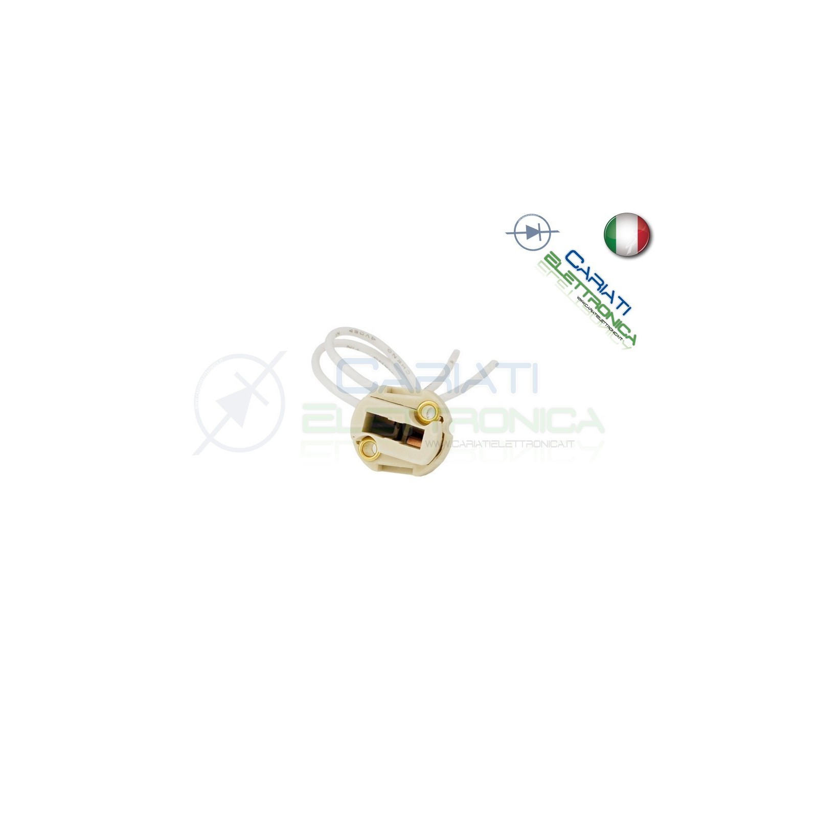 PORTALAMPADA ATTACCO LAMPADA SUPPORTO G9 IN CERAMICA