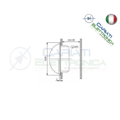 Segnapasso led 2.5W Bianco Freddo Tondo 68mm Kanlux