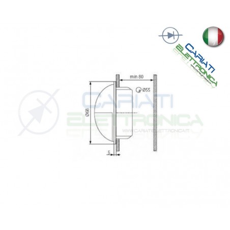 Segnapasso led 2.5W Bianco Freddo Tondo 68mm Kanlux