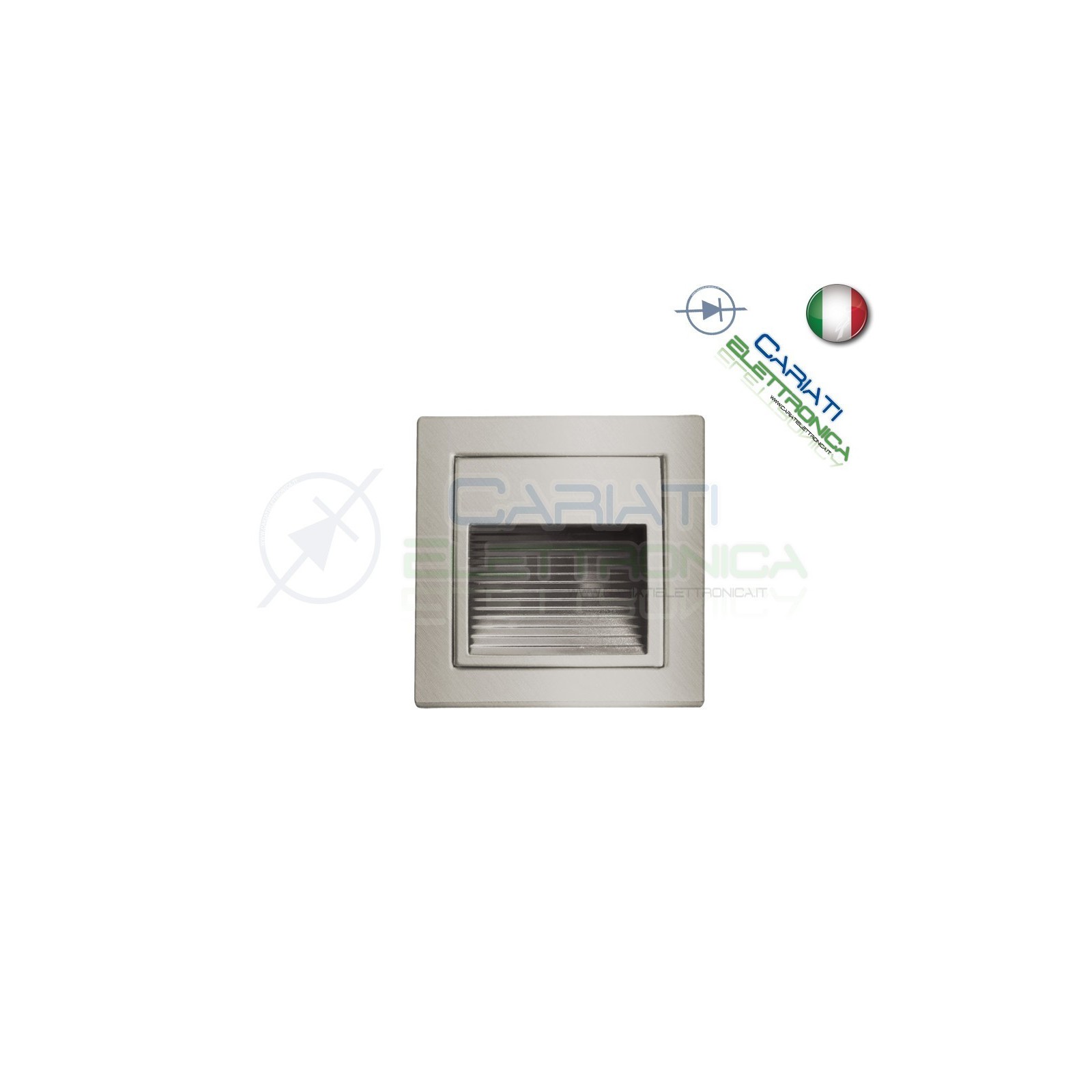 LED SEGNAPASSO SEGNA PASSO IN ACCIAIO CROMATO 1W 350ma IP22 BIANCO CALDO Kanlux