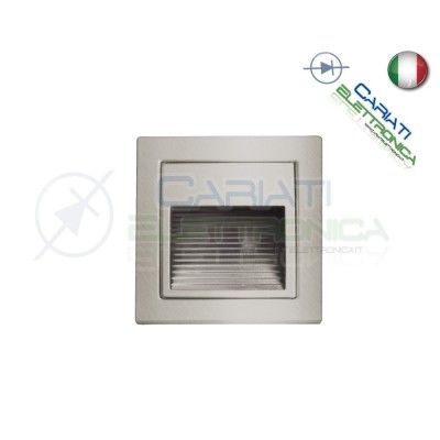 LED SEGNAPASSO SEGNA PASSO IN ACCIAIO CROMATO 1W 350ma IP22 BIANCO CALDOKanlux