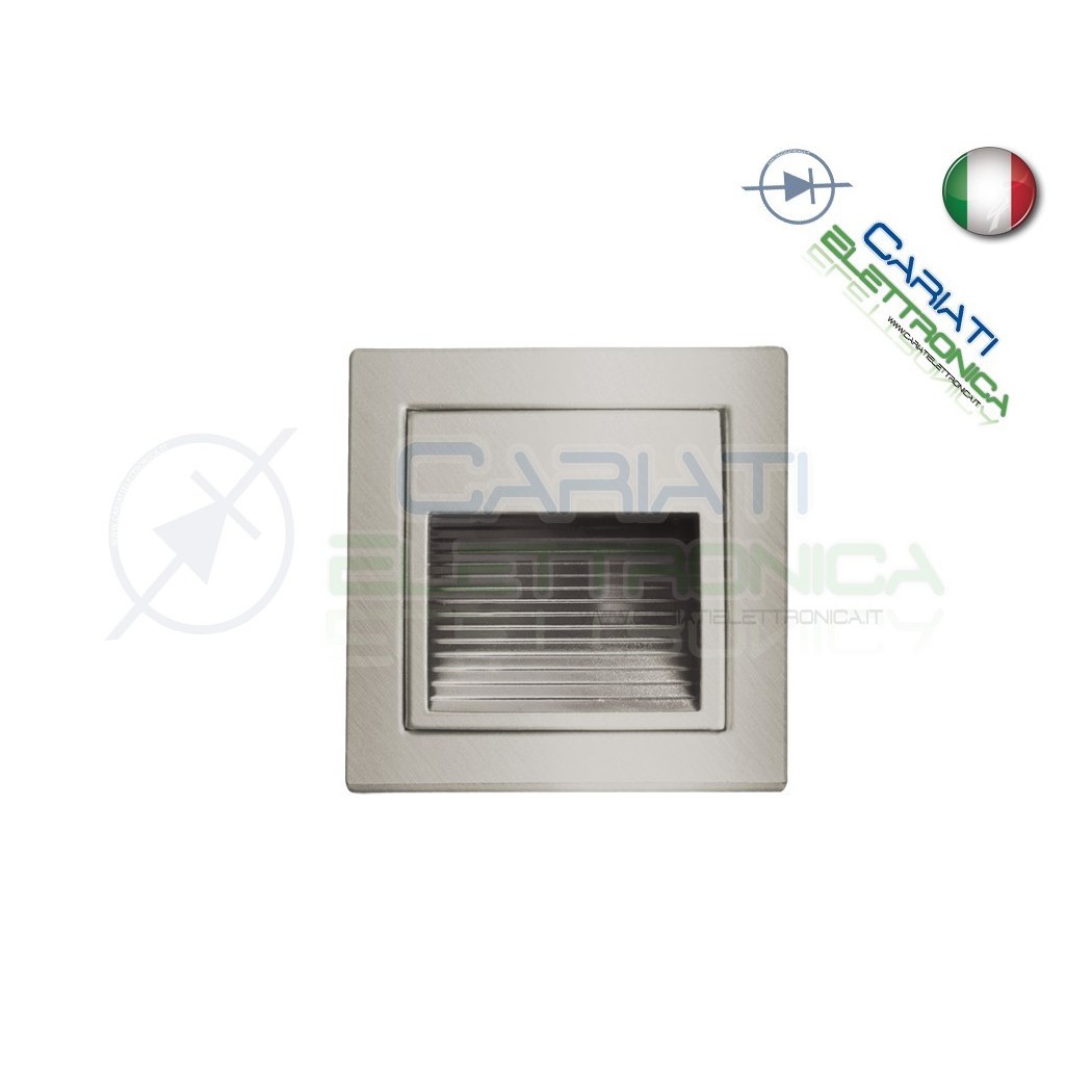 LED SEGNAPASSO SEGNA PASSO IN ACCIAIO CROMATO 1W 350ma IP22 BIANCO CALDO Kanlux