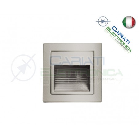 LED SEGNAPASSO SEGNA PASSO IN ACCIAIO CROMATO 1W 350ma IP22 BIANCO CALDO Kanlux